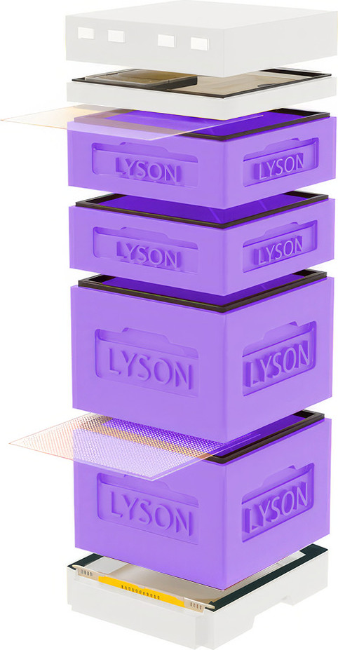 Улей Lyson Дадан На 12 Рамок / K127PUW (фиолетовый/неокрашенный)