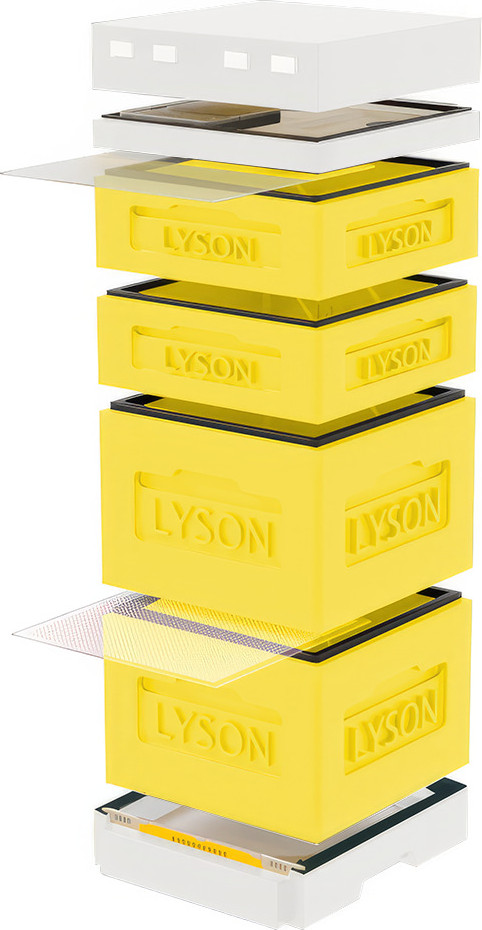 Улей Lyson Дадан На 12 Рамок / K127YW (желтый/неокрашенный)