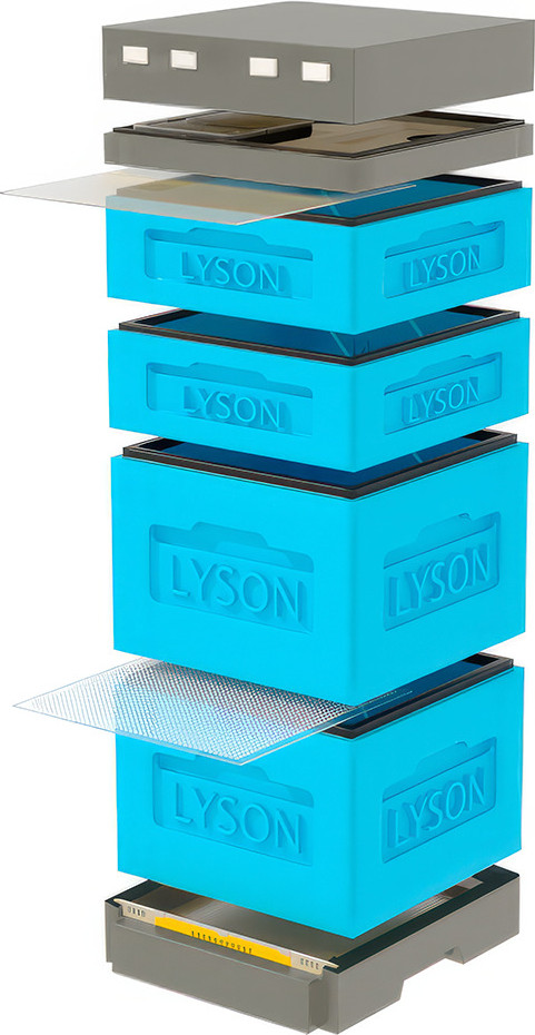 Улей Lyson Дадан На 12 Рамок / K127BG (синий/серый)