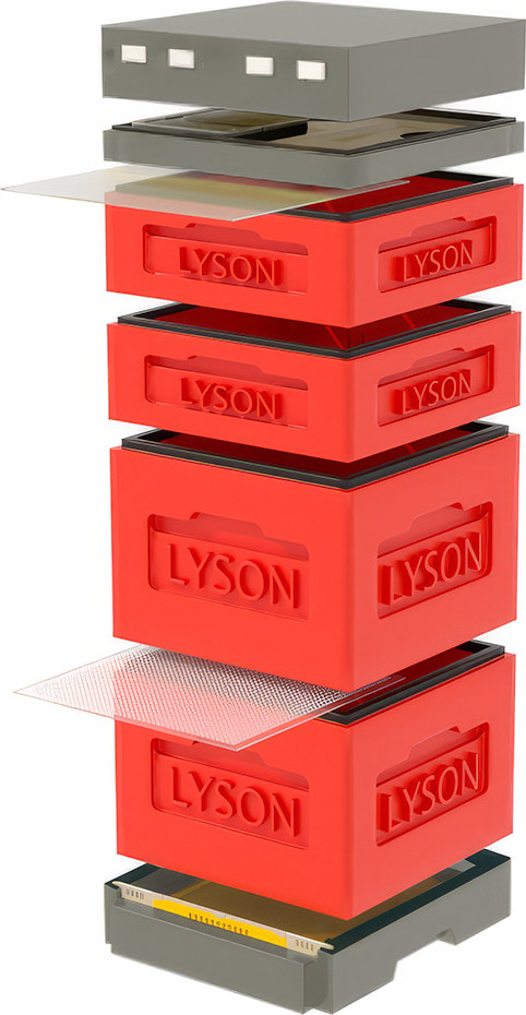 Улей Lyson Дадан На 12 Рамок / K127RDG (красный/серый)
