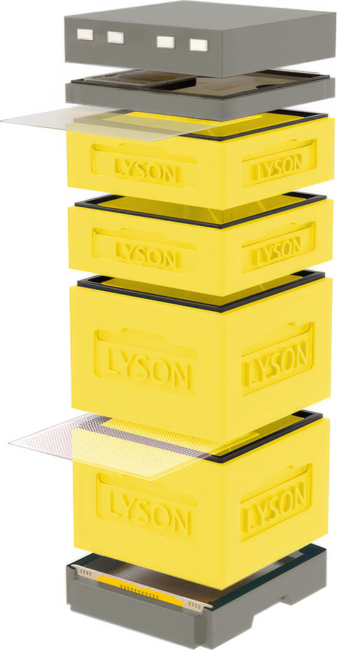 Улей Lyson Дадан На 12 Рамок / K127YG (желтый/серый)