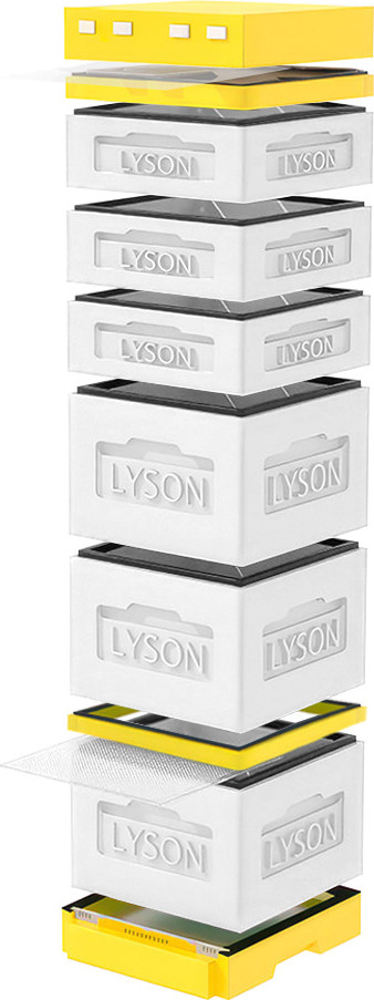 Улей Lyson Дадан На 12 Рамок / K128WY (неокрашенный/желтый)
