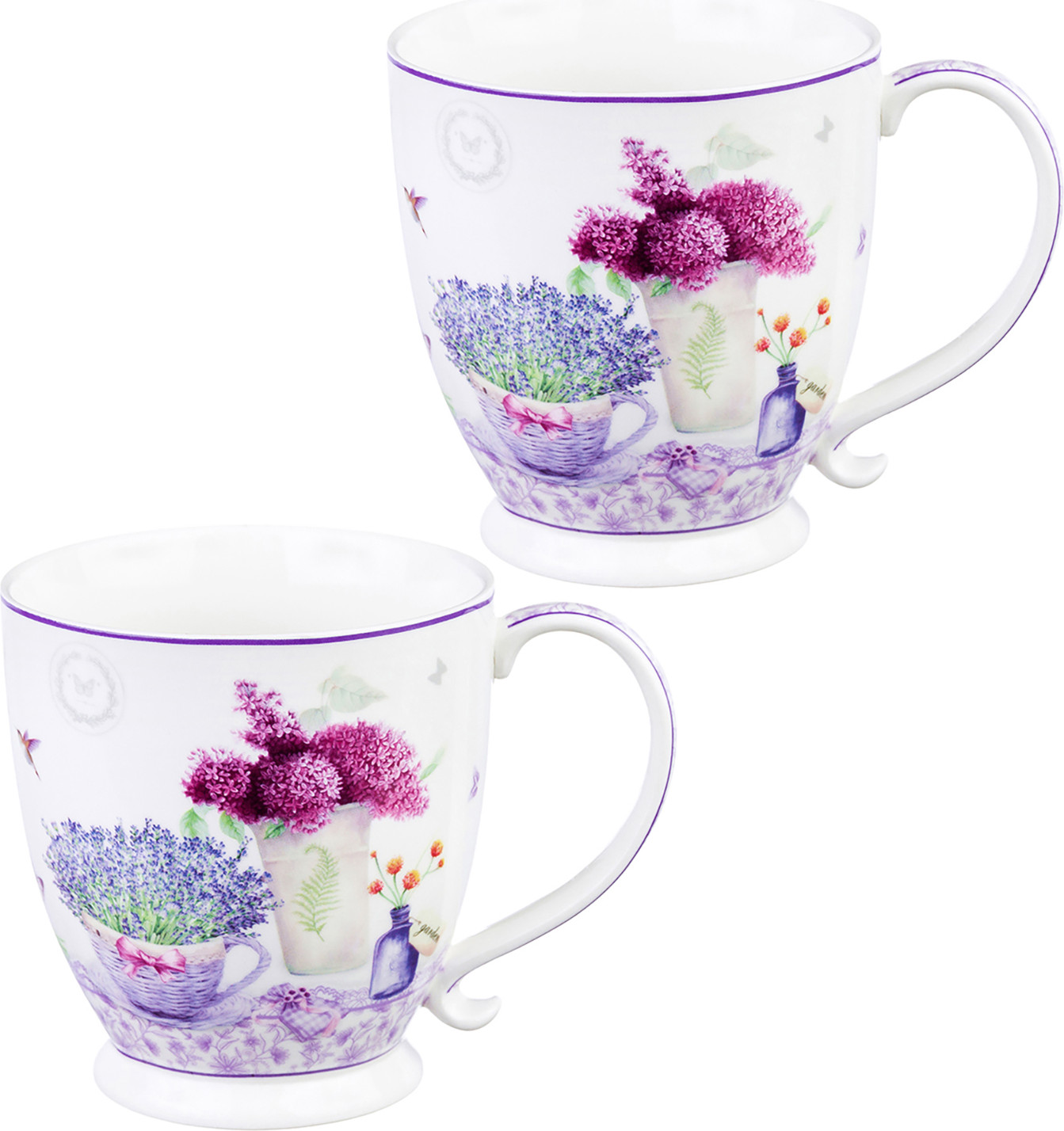 Набор кружек Elan Gallery Лаванда New Bone China / 420235_2