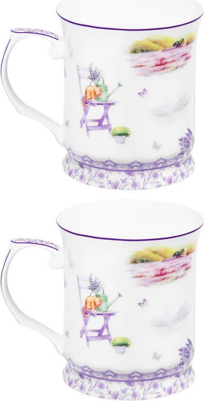 Набор кружек Elan Gallery Лаванда New Bone China / 420770 — фото 6