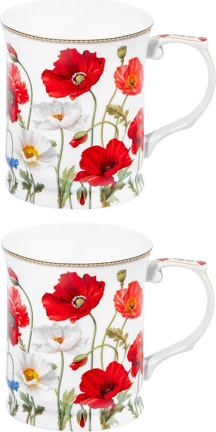 Набор кружек Elan Gallery Маки New Bone China / 420778 — фото 4