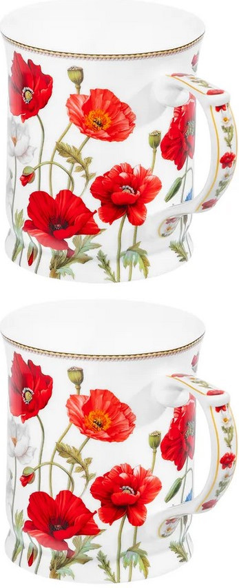 Набор кружек Elan Gallery Маки New Bone China / 420778 — фото 5