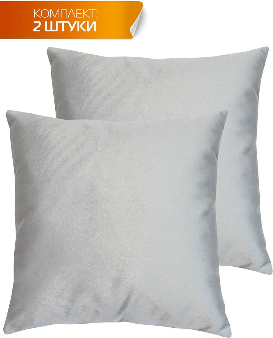 Комплект подушек декоративных MATEX Aria Premium Velours / 68-297 (2шт, светло-серый) — фото 2