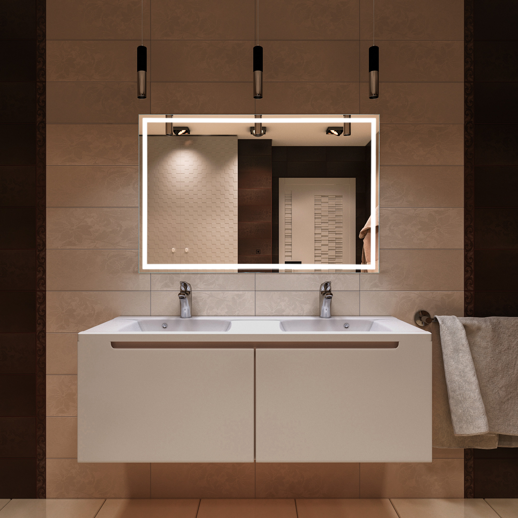Зеркало Silver Mirrors Ливия 120x80 2.1 / LED-00002998