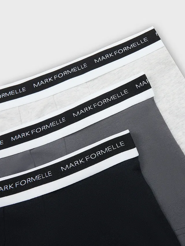 Комплект мужских трусов Mark Formelle 411124-3 (р.94-104, серый меланж 4306А/графит/черный) — фото 3