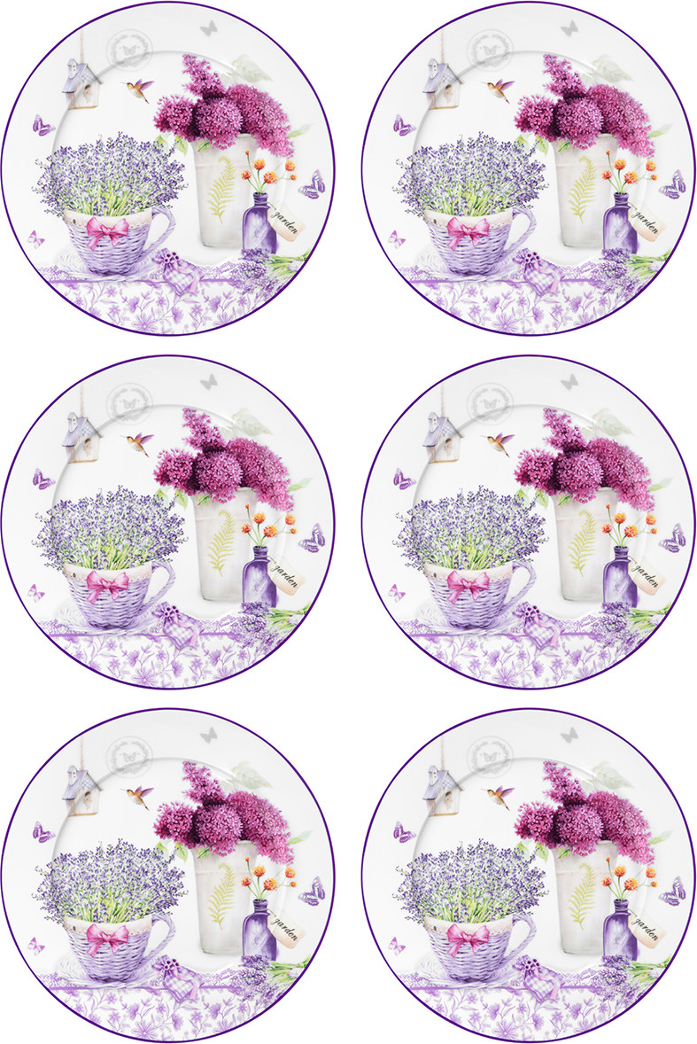 Набор тарелок Elan Gallery Лаванда New Bone China / 420773 — фото 4
