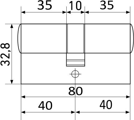 Цилиндровый механизм замка LS (Long-Term Security) LS 80 C-CR (10) Blister — фото 6