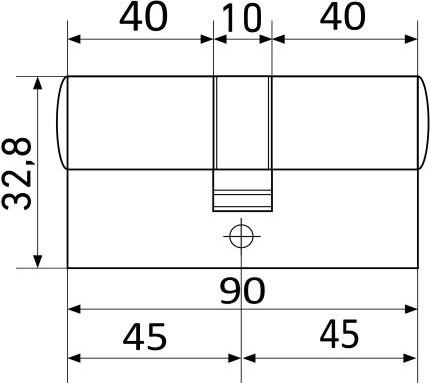 Цилиндровый механизм замка LS (Long-Term Security) LS 90 C-CR (10) Blister — фото 6