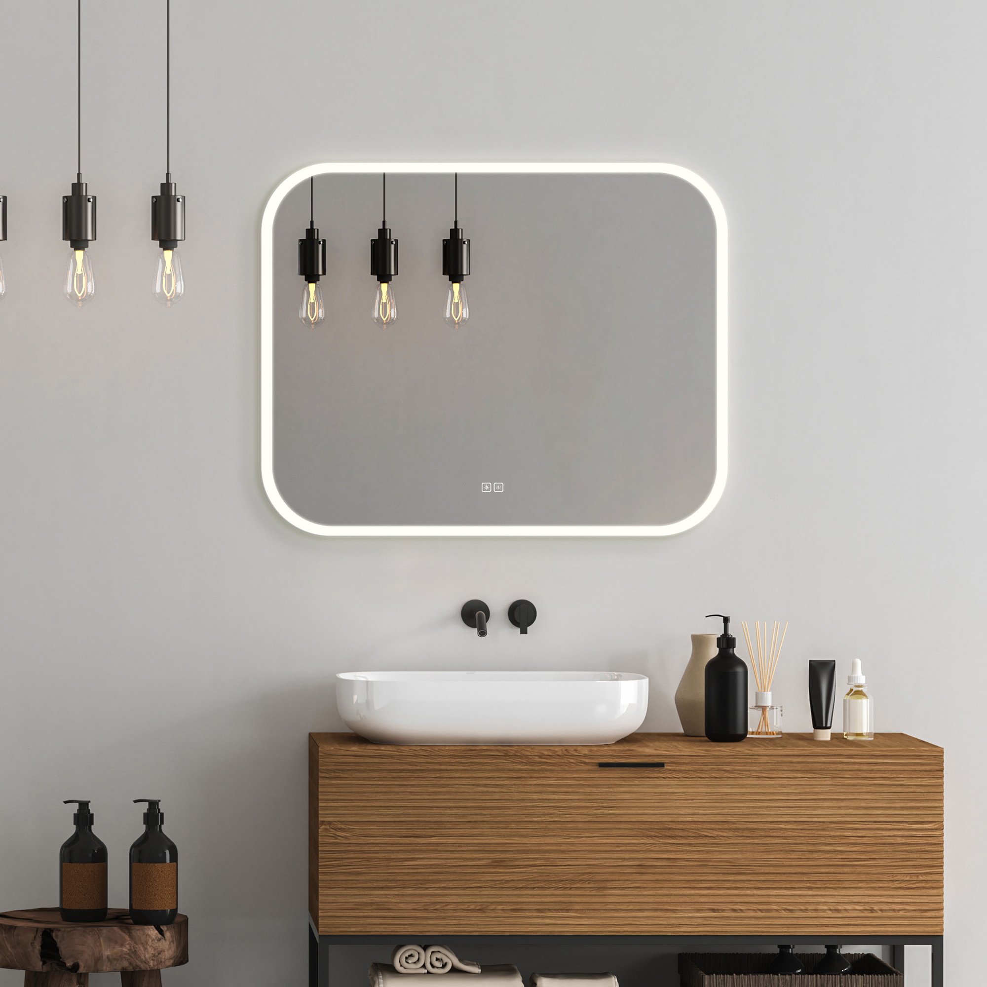 Зеркало Silver Mirrors Стив 100x80 2.2 / LED-00003014