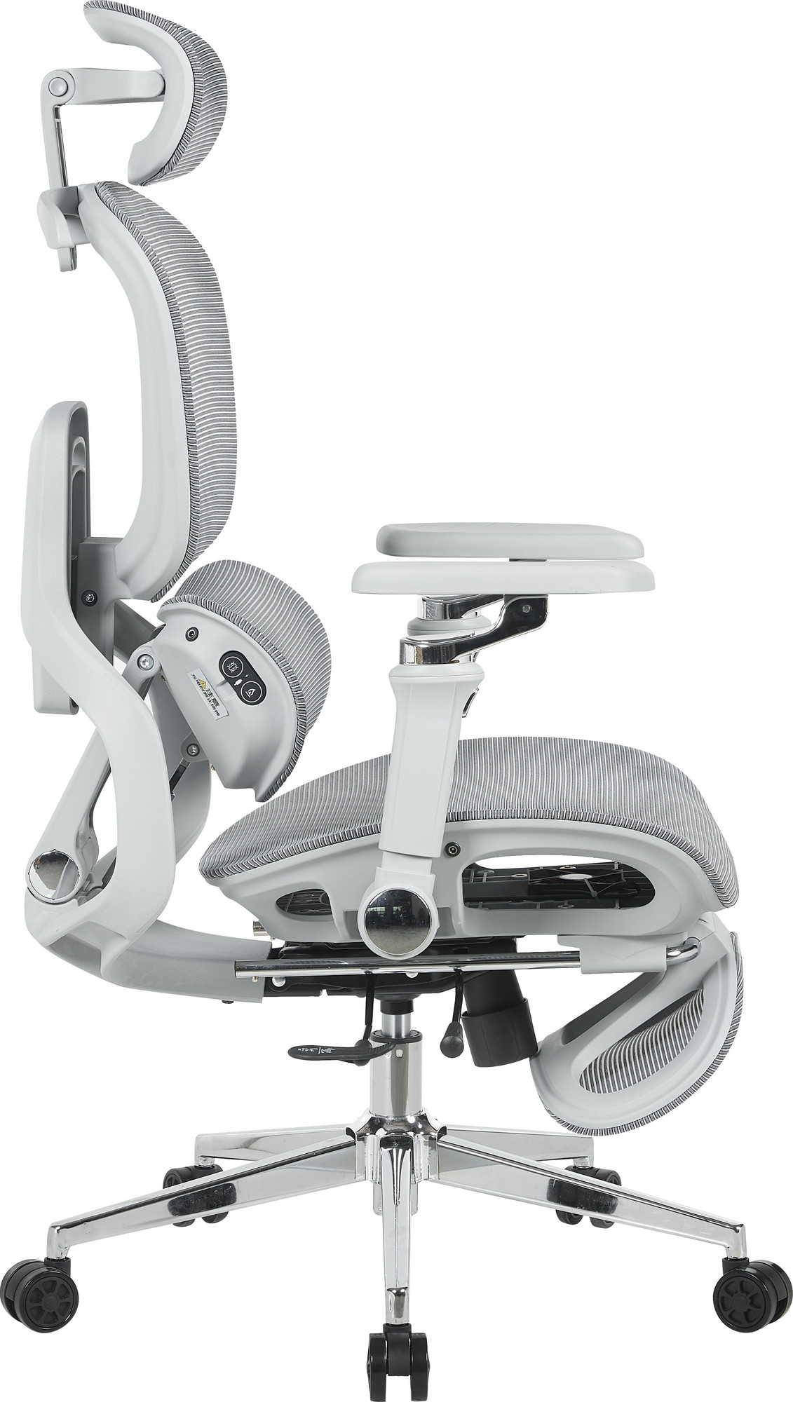 Кресло офисное TopChairs Prodigy с оттоманкой (серый) — фото 3