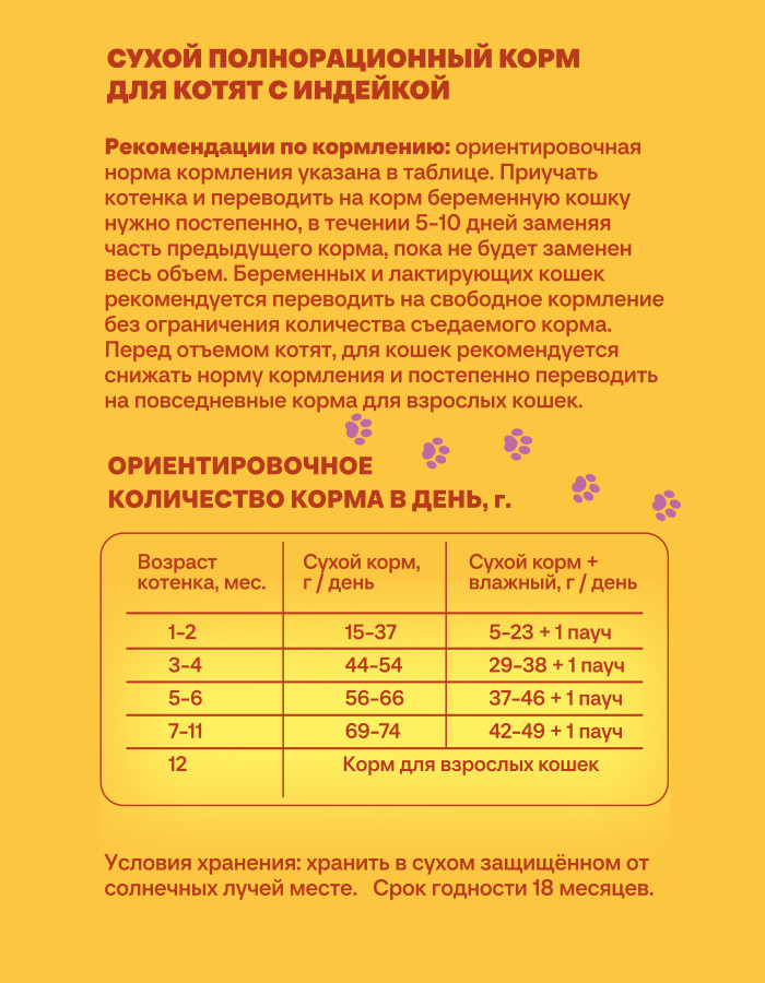 Сухой корм для кошек Хаппи Лаппи Для котят индейка (350г) — фото 4