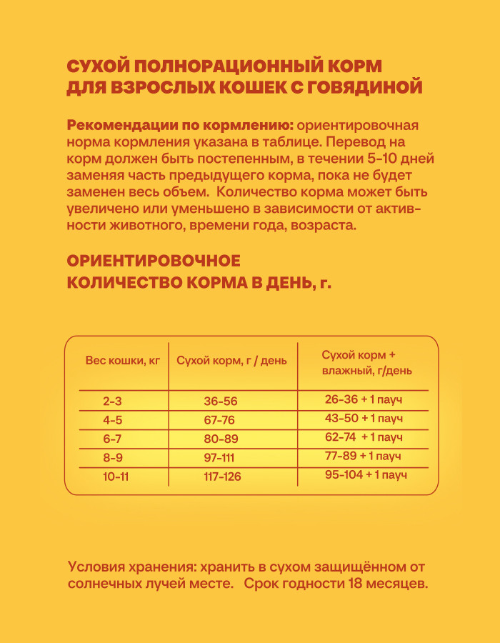 Сухой корм для кошек Хаппи Лаппи Говядина (350г) — фото 4