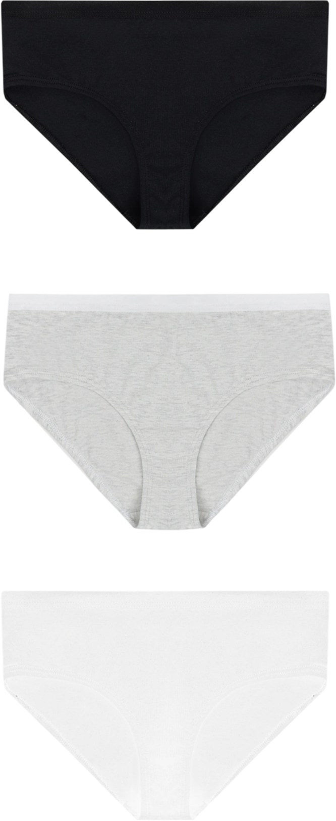 Комплект трусов детских Mark Formelle 417749-3 (р.128-64, белый/серый меланж 4306-А/черный)