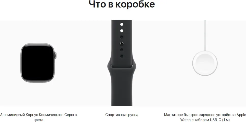 Умные часы Apple Watch Series 11 GPS 42mm / MEQX4 (космический серый/черный спортивный ремешок M/L) — фото 4