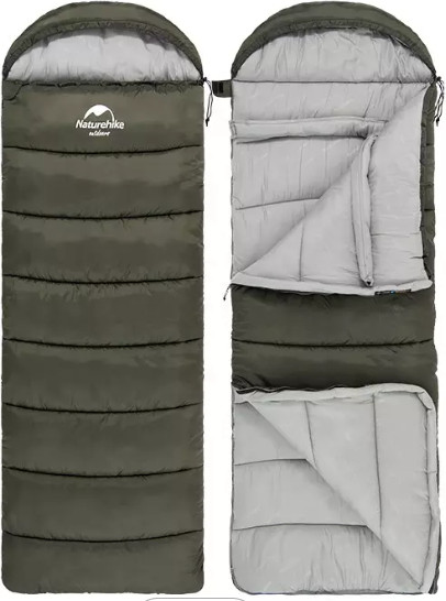 Спальный мешок Naturehike U350S 190х30х75см / NH20MSD07-ARM350S-L (темно-зеленый)
