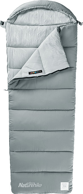 Спальный мешок Naturehike Envelope M400 (190+30)х80см / NH20MSD02-GM400 (серый, правый)