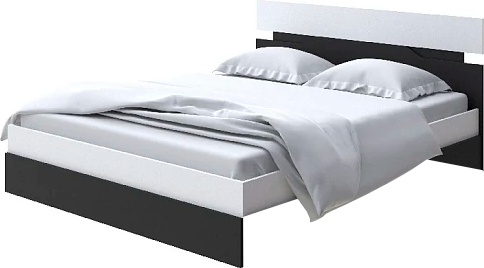 Полуторная кровать Proson Milton 140x190 (белый/черный)