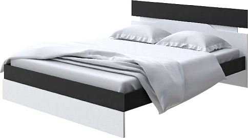 Полуторная кровать Proson Milton 140x190 (черный/белый)