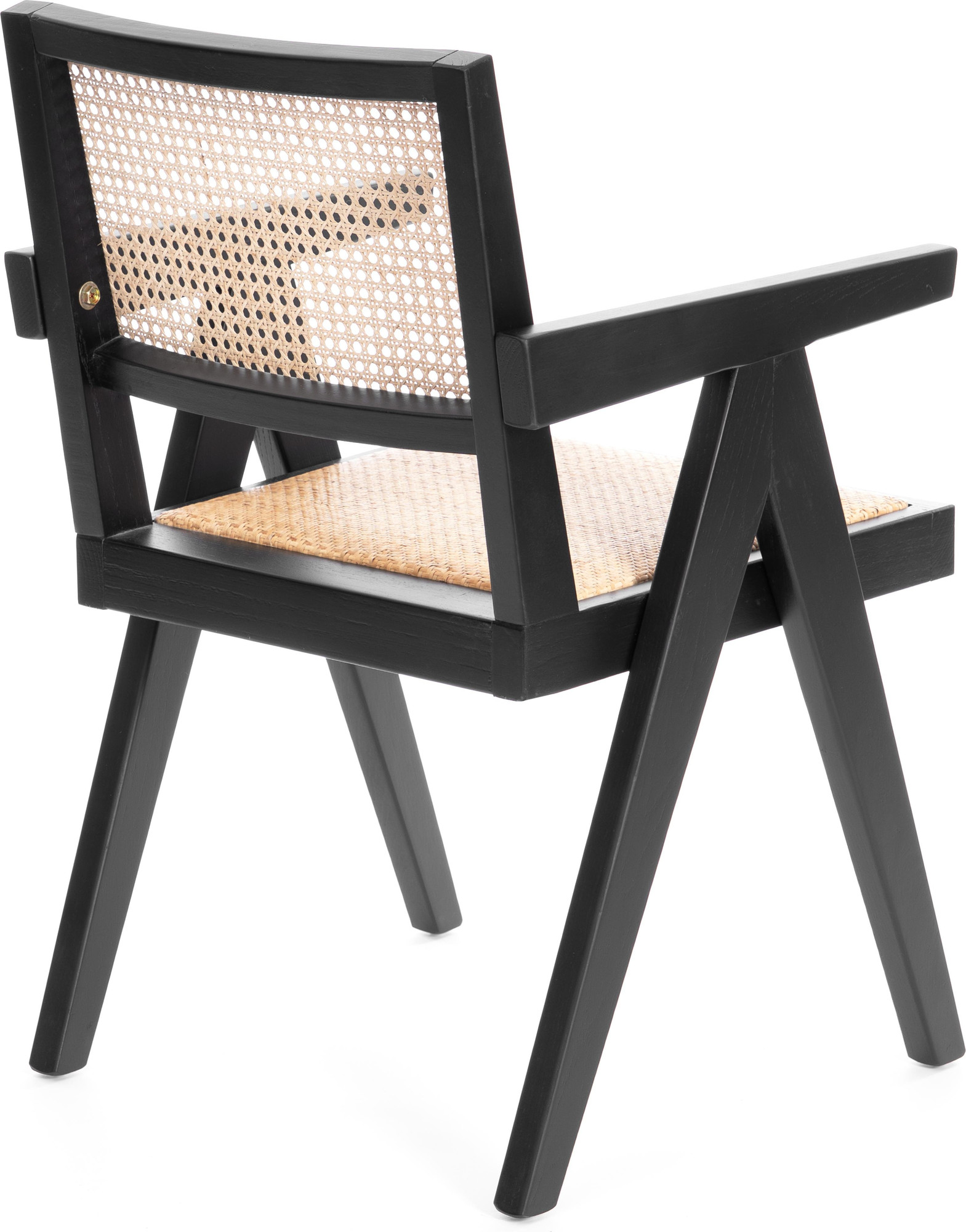 Набор стульев Tetchair Loki дерево вяз/ротанг (2шт, черный) — фото 5
