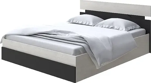 Двуспальная кровать Proson Milton с ПМ 180x190 (дуб шамони светлый 124/черный)