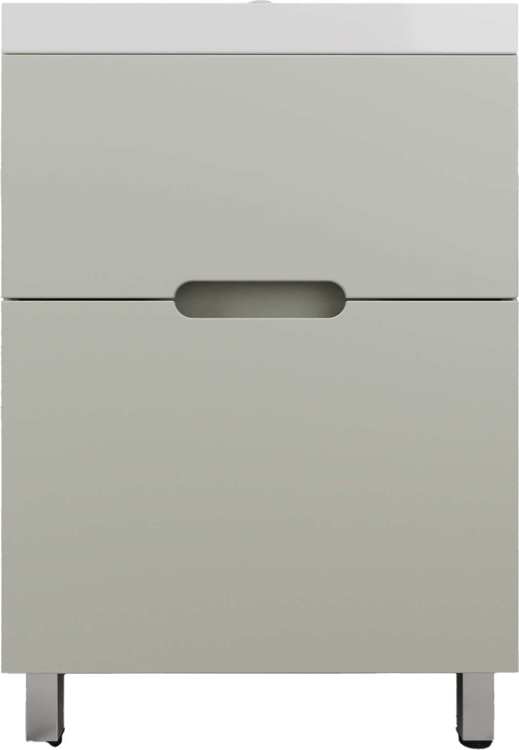 Тумба под умывальник Symbolite Матис 60 2 ящика (напольная, олива)