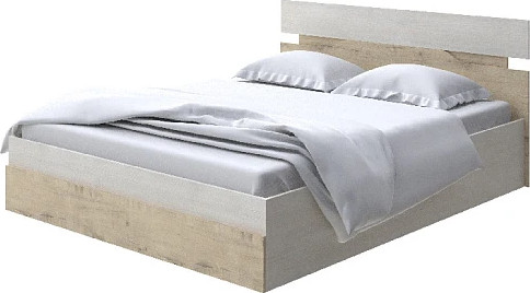 Двуспальная кровать Proson Milton с ПМ 160x190 (дуб шамони светлый 124/бунратти)