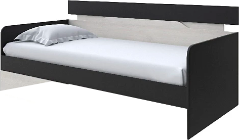 Кровать-тахта Proson Milton 80x200 (черный/дуб шамони светлый 124)