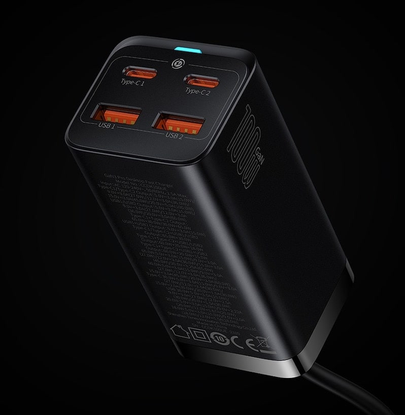 Зарядное устройство сетевое Baseus GaN3 Pro 100W / CCGP000101 (черный) — фото 6
