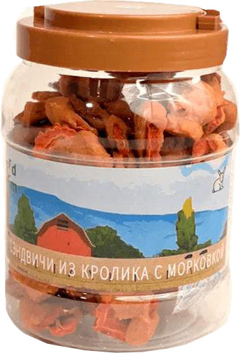 Лакомство для собак Nord Farm Сэндвичи из кролика с морковкой / NF-TR027 (800г)