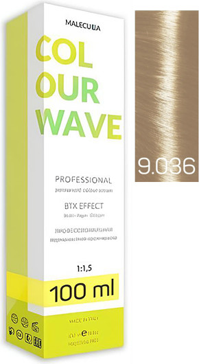 Крем-краска для волос Malecula Colour Wave тон 9.036 (100мл, очень светлый блонд розовое золото)
