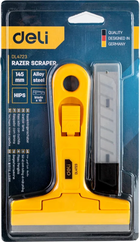 Скребок малярный Deli Со сменными лезвиями / EDL4723 — фото 5