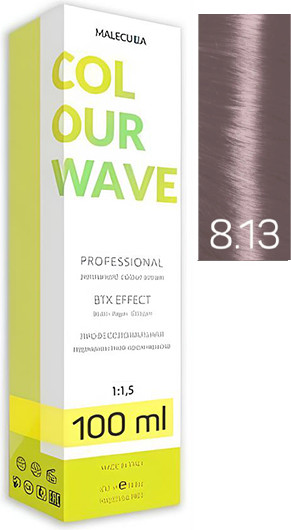 Крем-краска для волос Malecula Colour Wave тон 8.13 (100мл, светлый блонд жемчужно-бежевый)