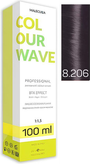 Крем-краска для волос Malecula Colour Wave тон 8.206 (100мл, светлый блонд жемчужно-фиолетовый)