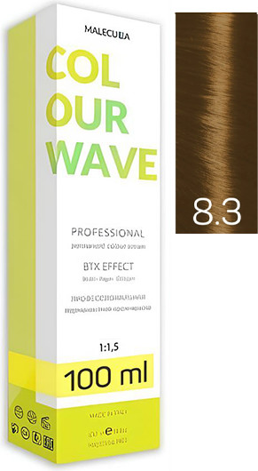 Крем-краска для волос Malecula Colour Wave тон 8.3 (100мл, светло-золотой блондин)