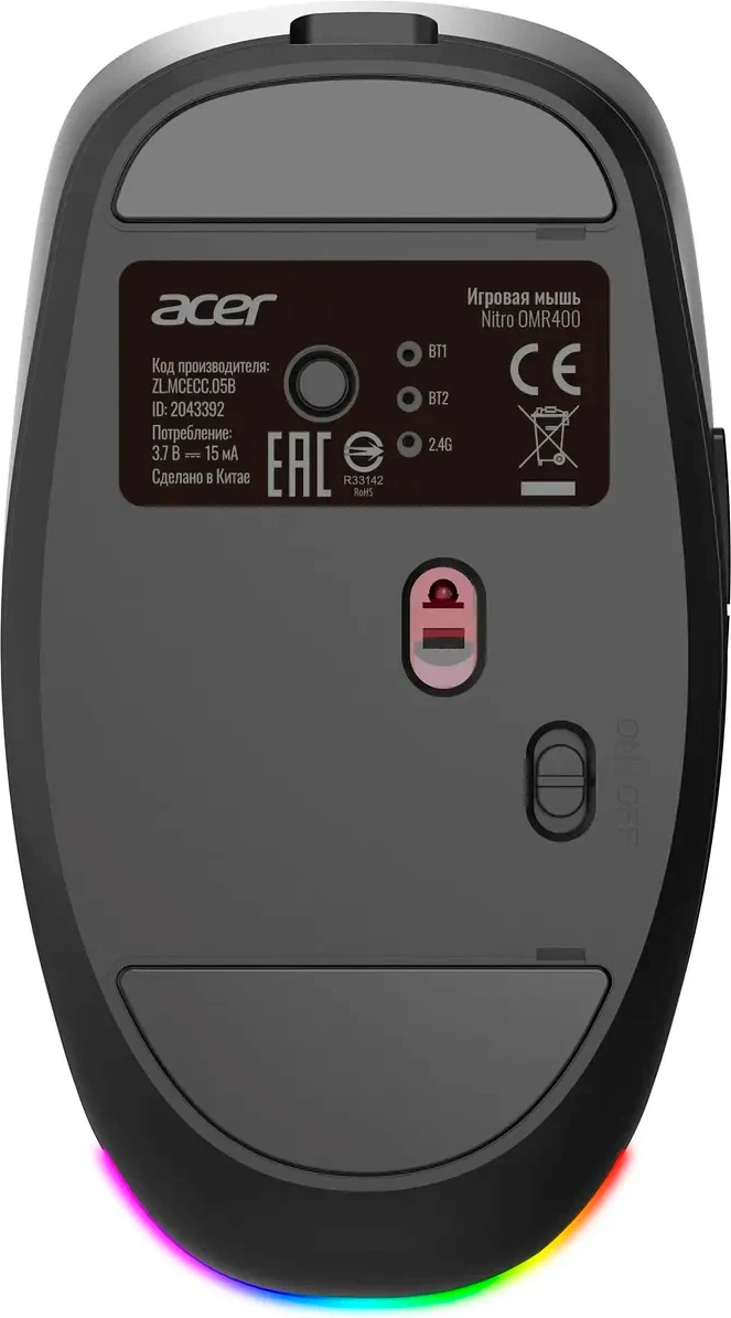 Мышь Acer Nitro OMR400 / ZL.MCECC.05B (черный) — фото 2