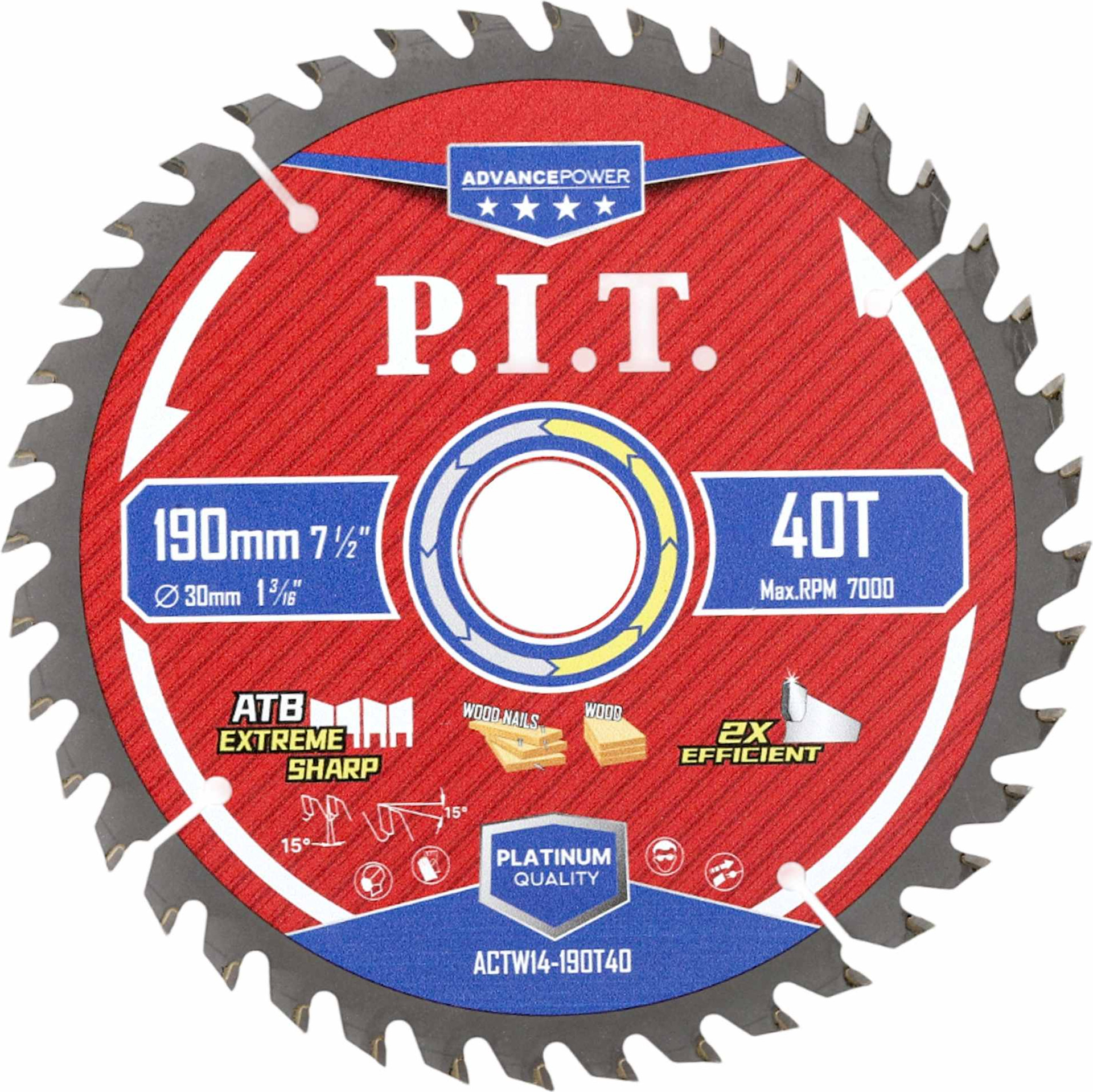 Пильный диск P.I.T ACTW14-190T40