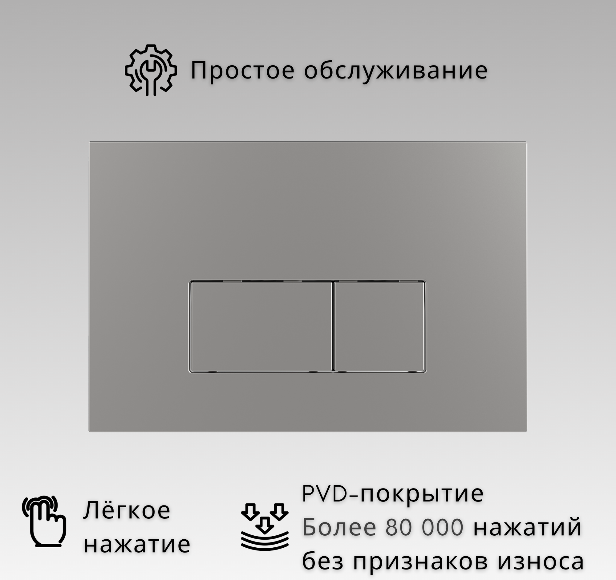 Кнопка для инсталляции Oliveeka OL-V3-BN (никель матовый) — фото 3