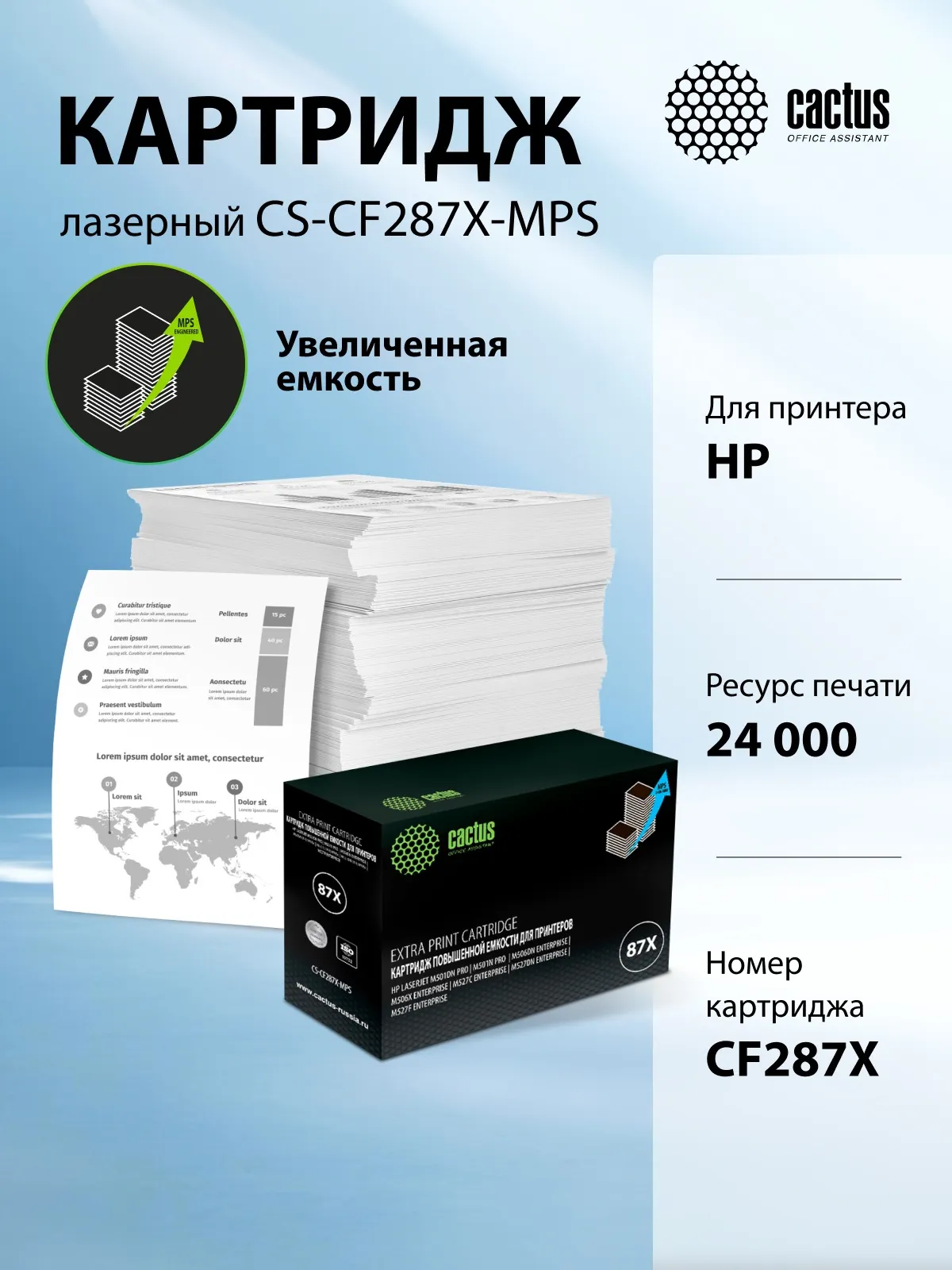 Картридж Cactus CS-CF287X-MPS — фото 2