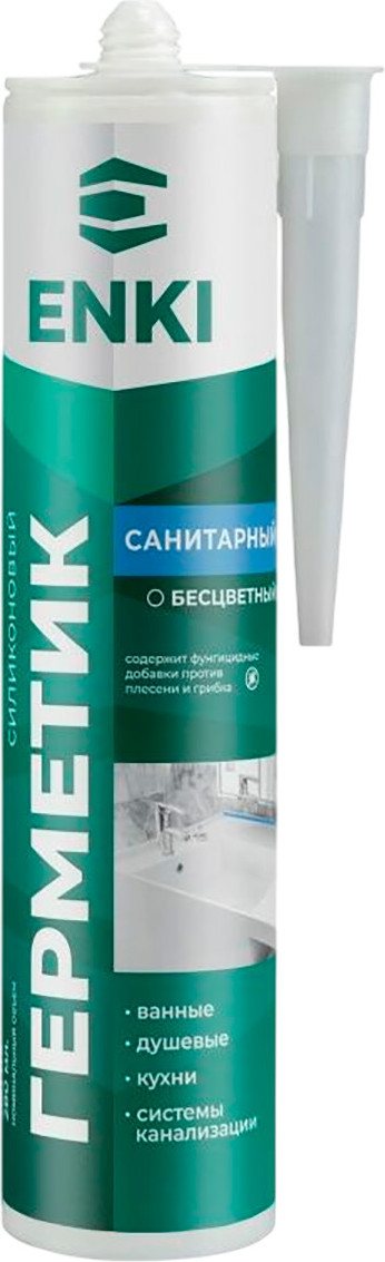 Герметик силиконовый Enki Санитарный 28SST (280мл, бесцветный)