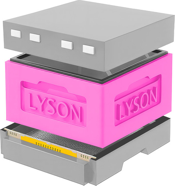 Улей Lyson ППС 12 Рамок / KR121PG (розовый/серый)
