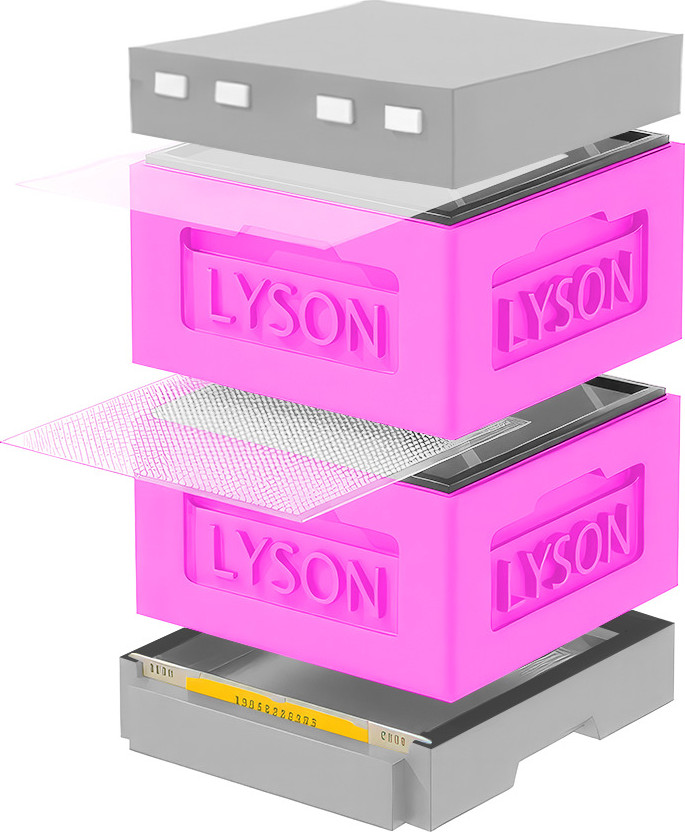 Улей Lyson Рута На 12 Рамок / KR122PG (розовый/серый)
