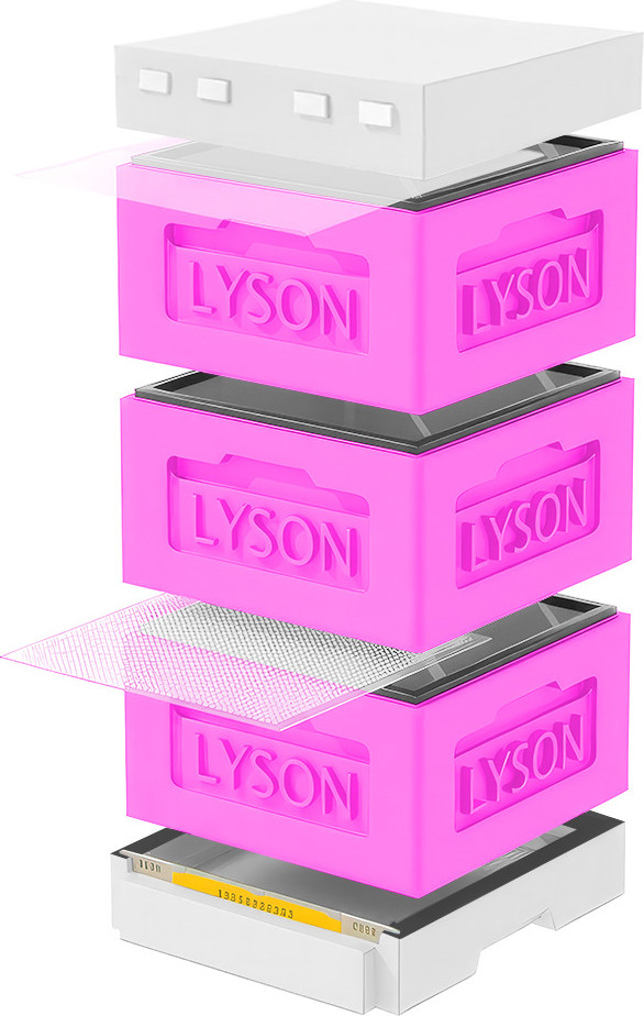 Улей Lyson Рута На 12 Рамок / KR123PW (розовый/неокрашенный)