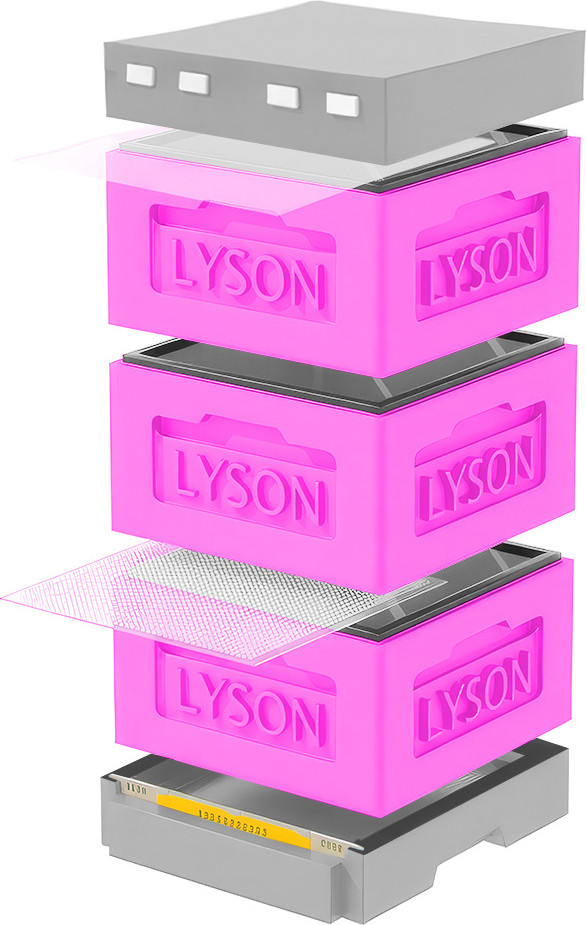 Улей Lyson Рута На 12 Рамок / KR123PG (розовый/серый)