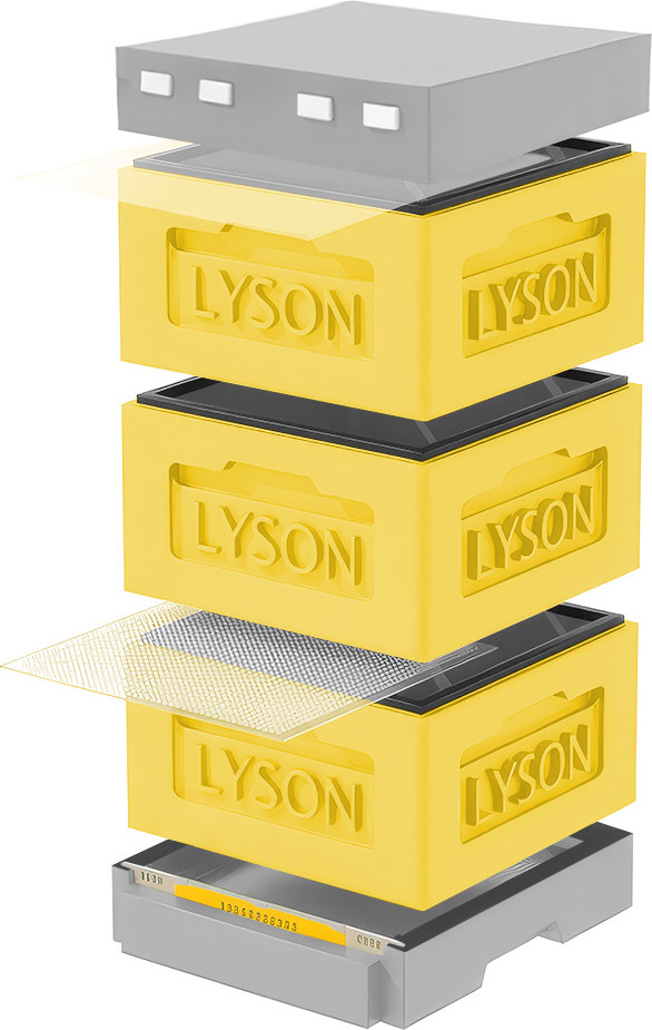Улей Lyson Рута На 12 Рамок / KR123YG (желтый/серый)