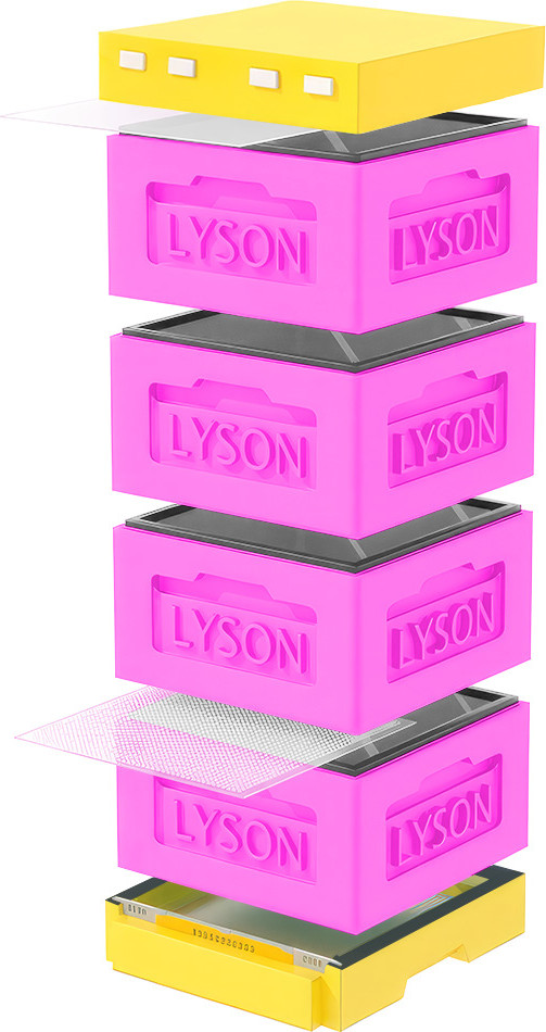 Улей Lyson Рута На 12 Рамок / KR124PY (розовый/желтый)