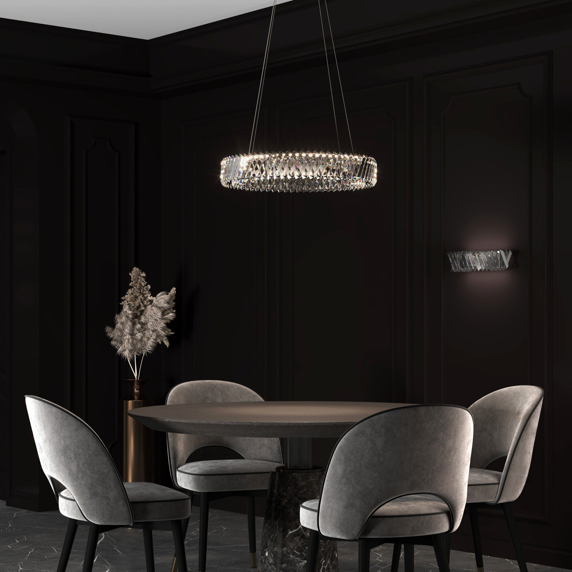 Потолочный светильник Евросвет Strotskis 101004 LED (никель хрусталь) — фото 4